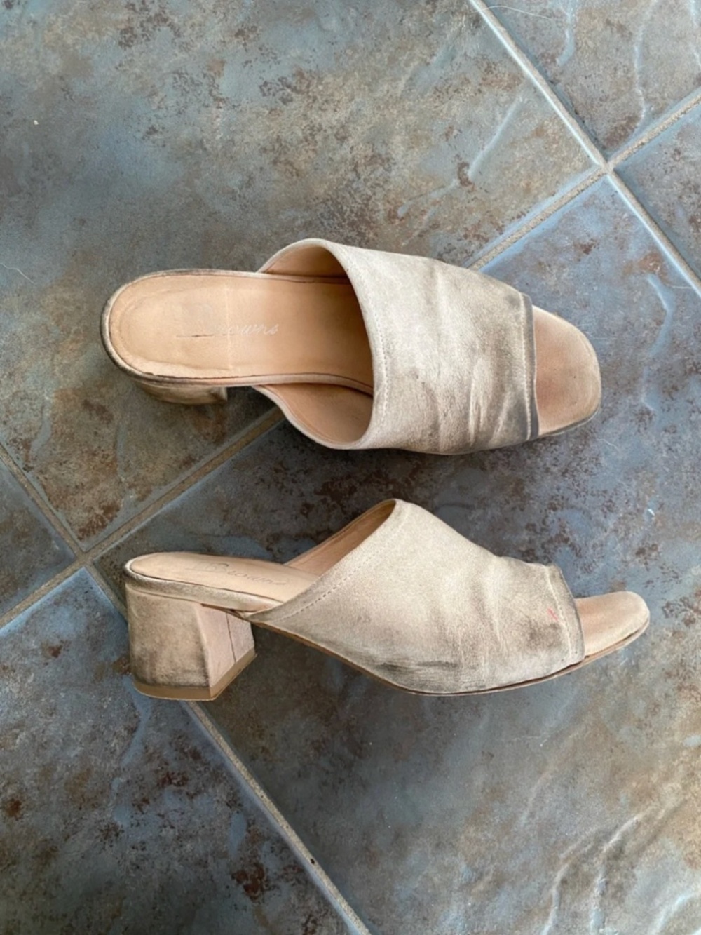 Browns Pink Suede Heel Sandal
